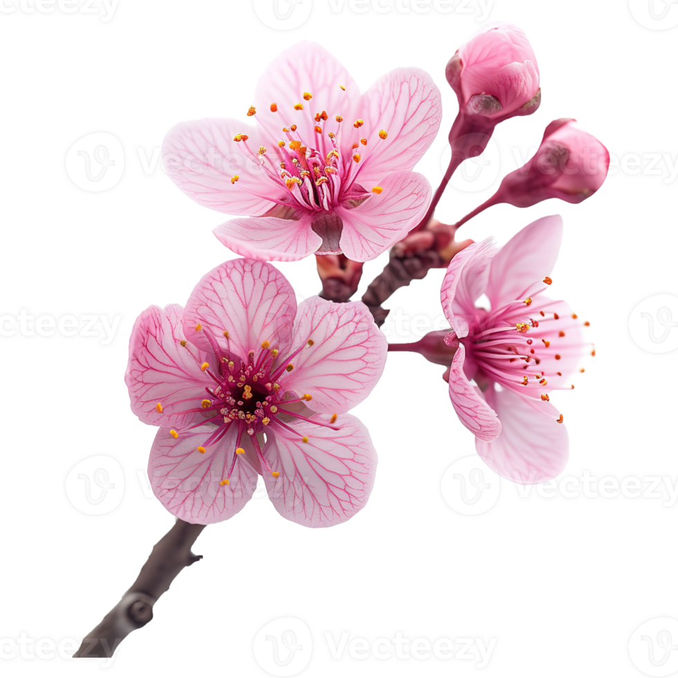 AI generated Pink cherry blossom isolated on transparent background png