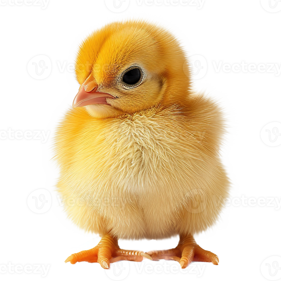 AI generated Cute little chicken isolated on transparent background png
