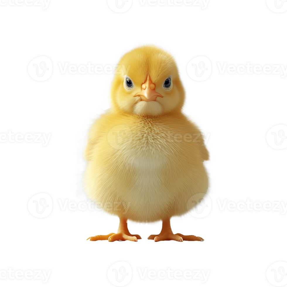 AI generated Cute little chicken isolated on transparent background png