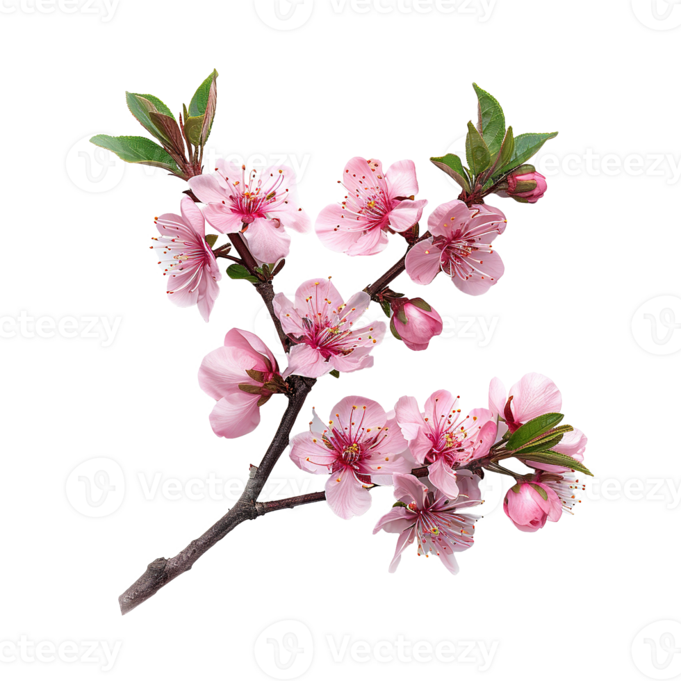 AI generated Cherry blossom flower isolated on transparent background png