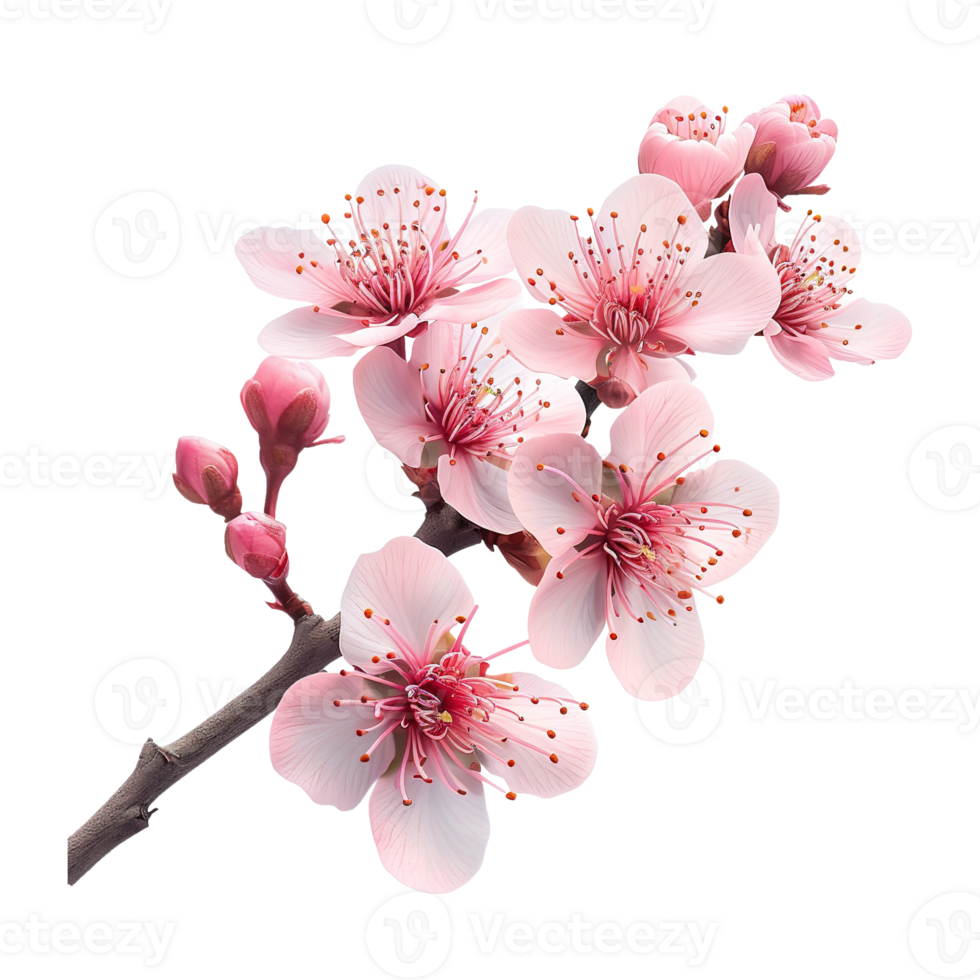 AI generated Cherry blossom flower isolated on transparent