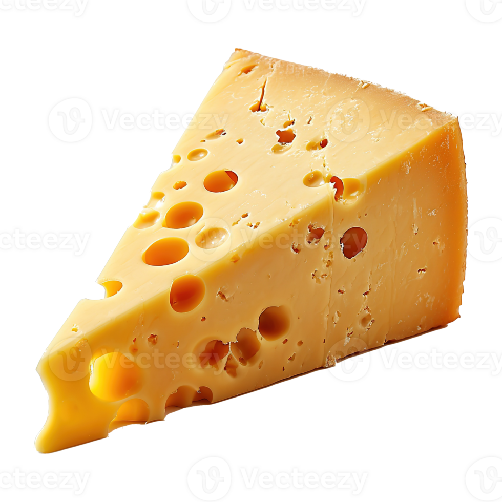 AI generated Cheese slice isolated on transparent background png