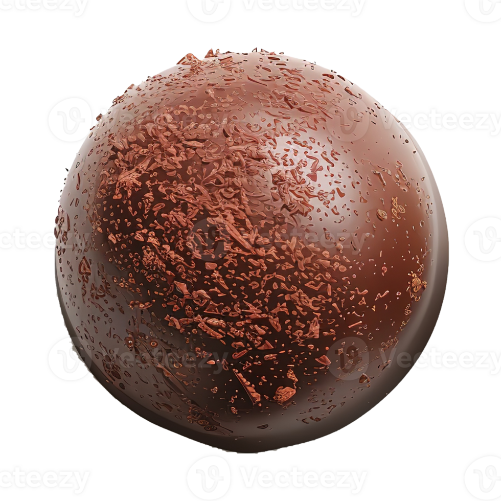 AI generated Round chocolate candy isolated on transparent background png