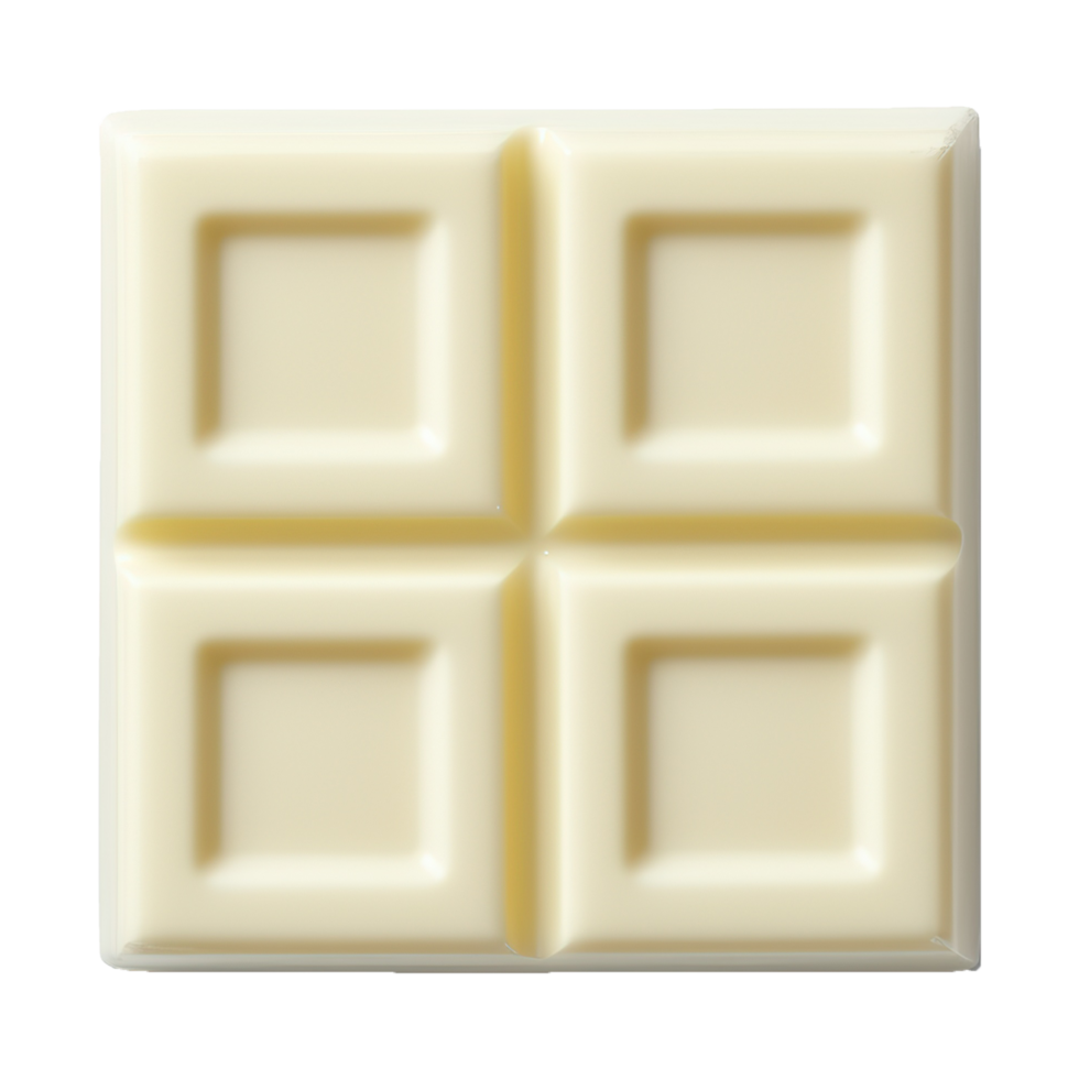 AI generated White chocolate bar isolated on transparent background png
