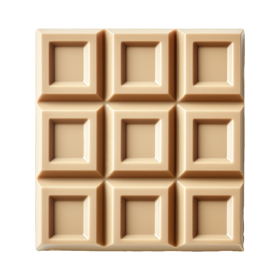 AI generated White chocolate bar isolated on transparent background png