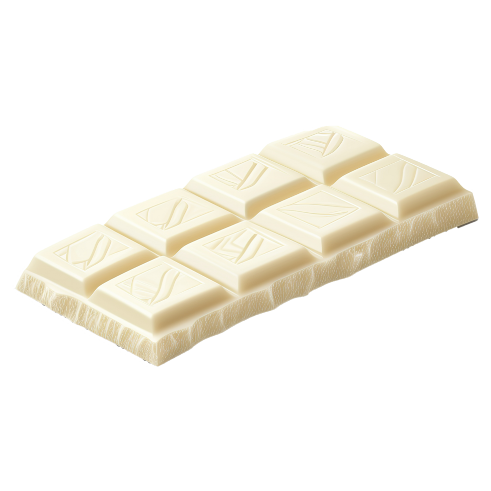 AI generated White chocolate bar isolated on transparent background png