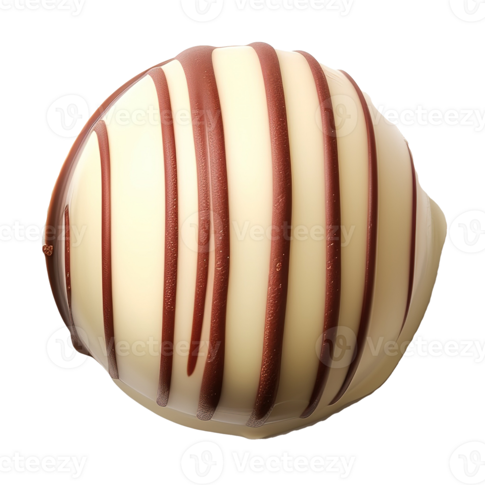 AI generated Round chocolate candy isolated on transparent background png