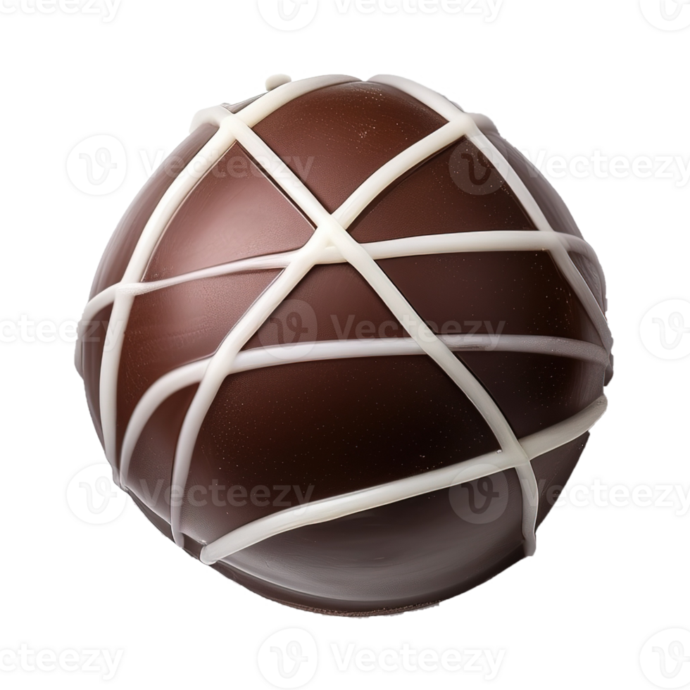 AI generated Round chocolate candy isolated on transparent background png