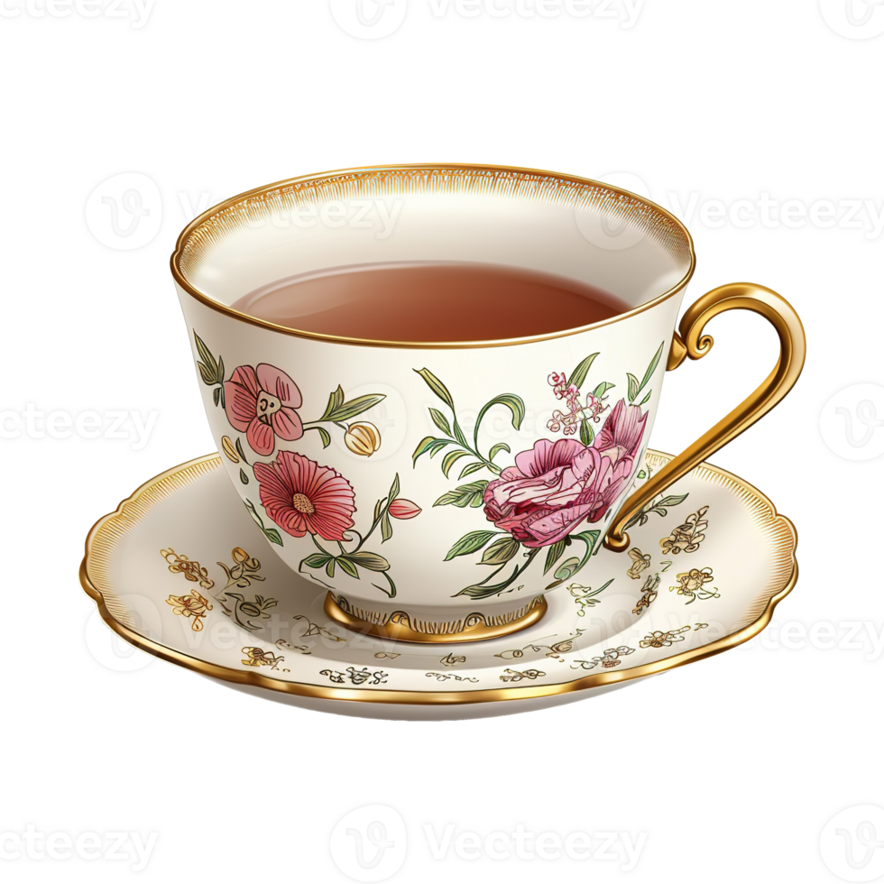 AI generated Tea cup isolated on transparent background png
