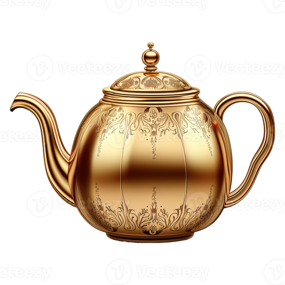 AI generated Vintage teapot isolated on transparent background png