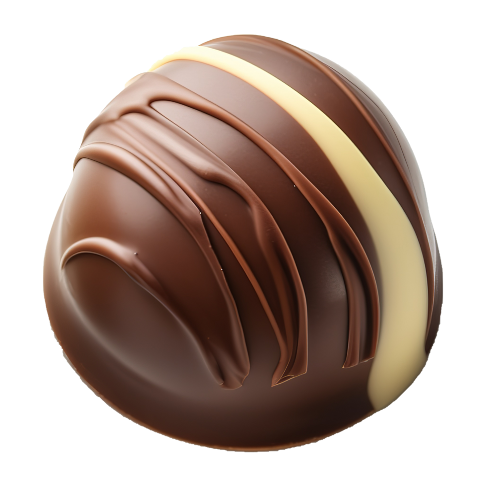 AI generated Round chocolate candy isolated on transparent background png