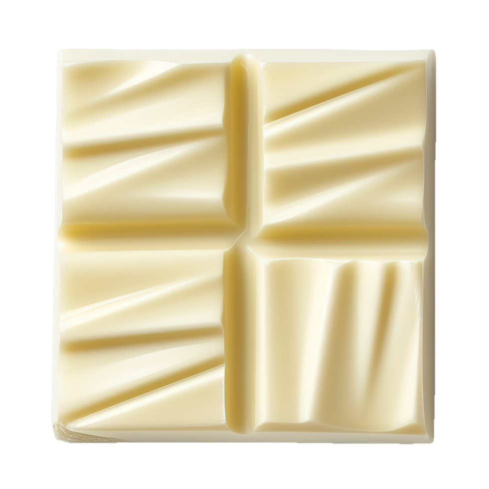 AI generated White chocolate bar isolated on transparent background png