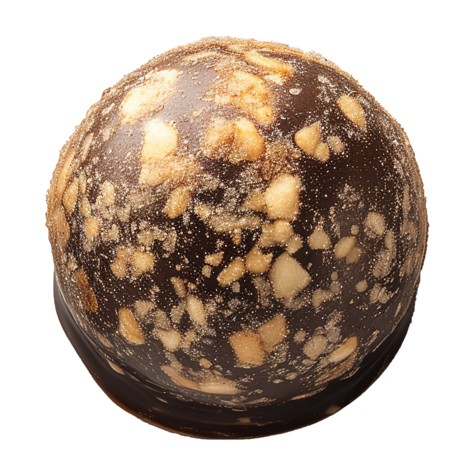 AI generated Round chocolate candy isolated on transparent background png
