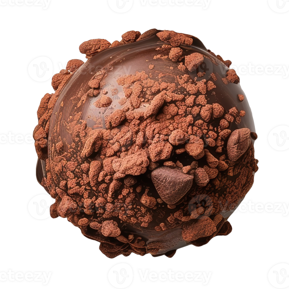 AI generated Round chocolate candy isolated on transparent background png