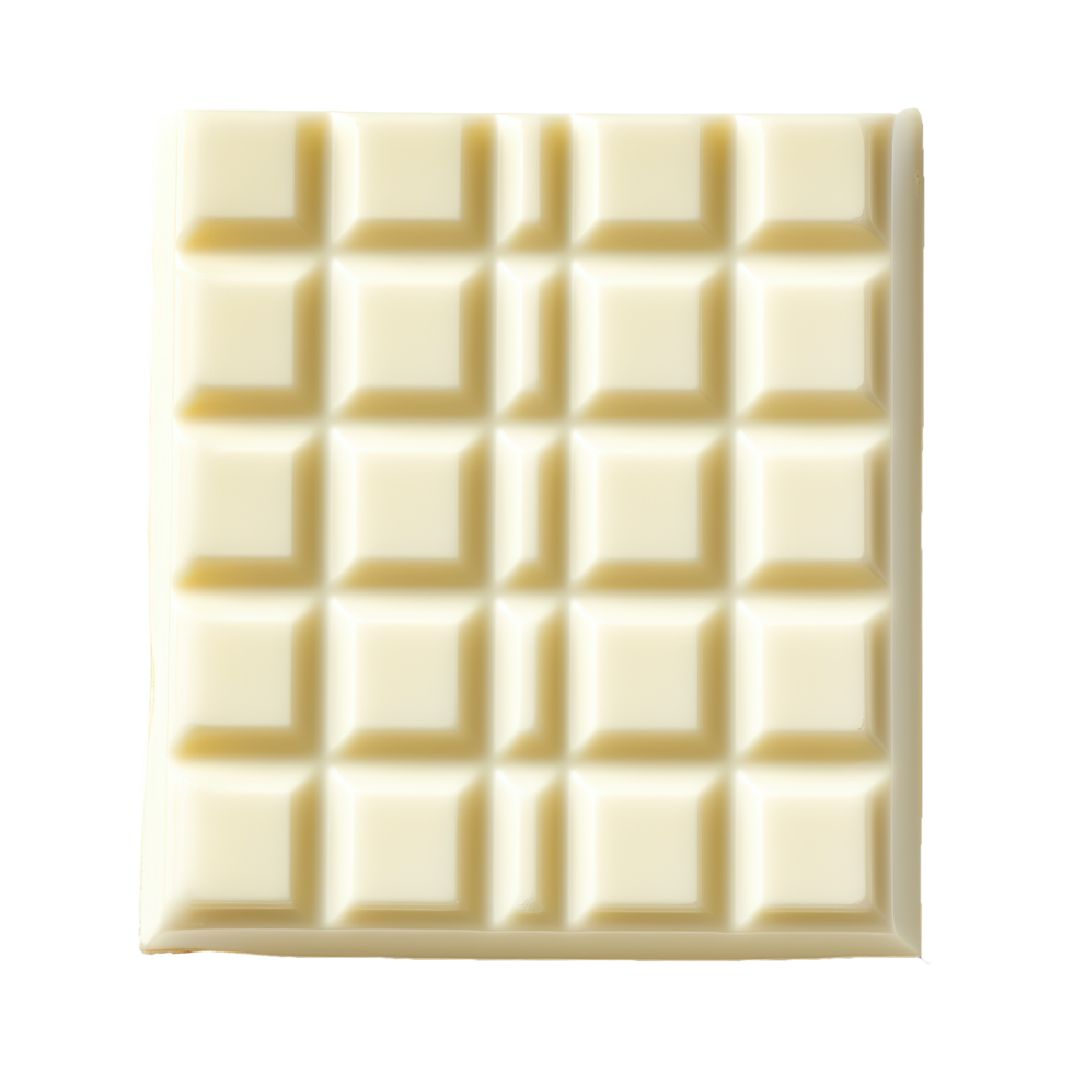 AI generated White chocolate bar isolated on transparent background png