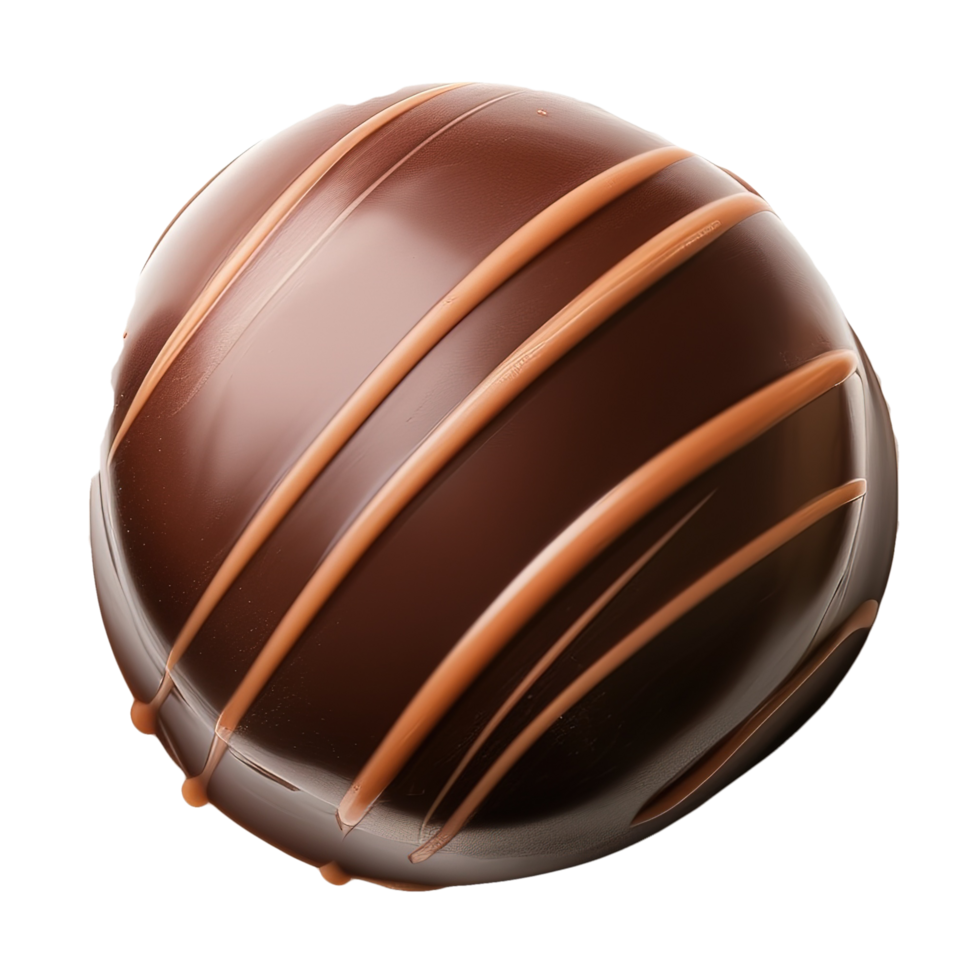 AI generated Round chocolate candy isolated on transparent background png