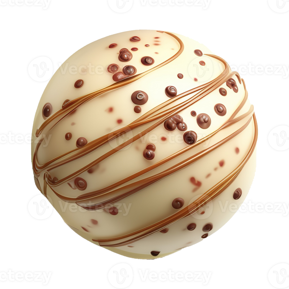 AI generated Round chocolate candy isolated on transparent background png