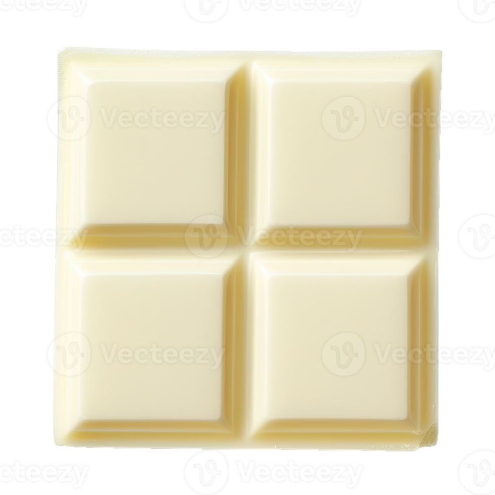 AI generated White chocolate bar isolated on transparent background png