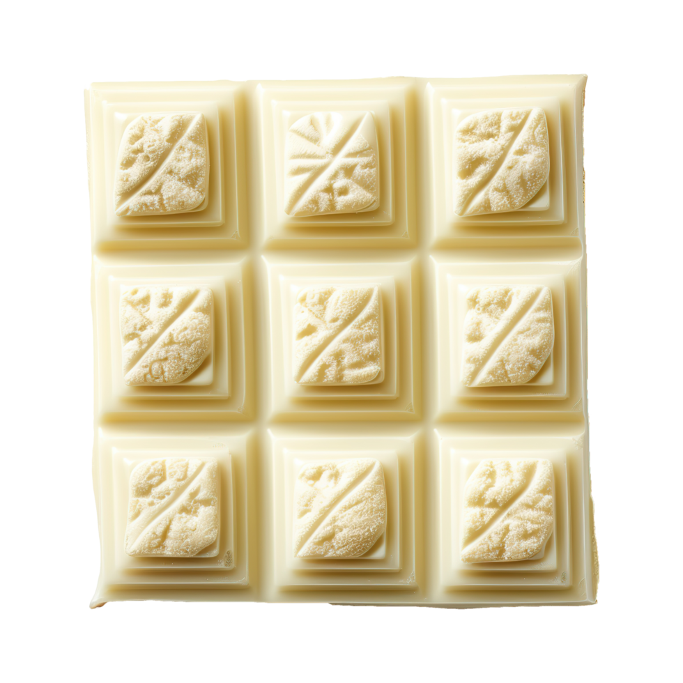 AI generated White chocolate bar isolated on transparent background png