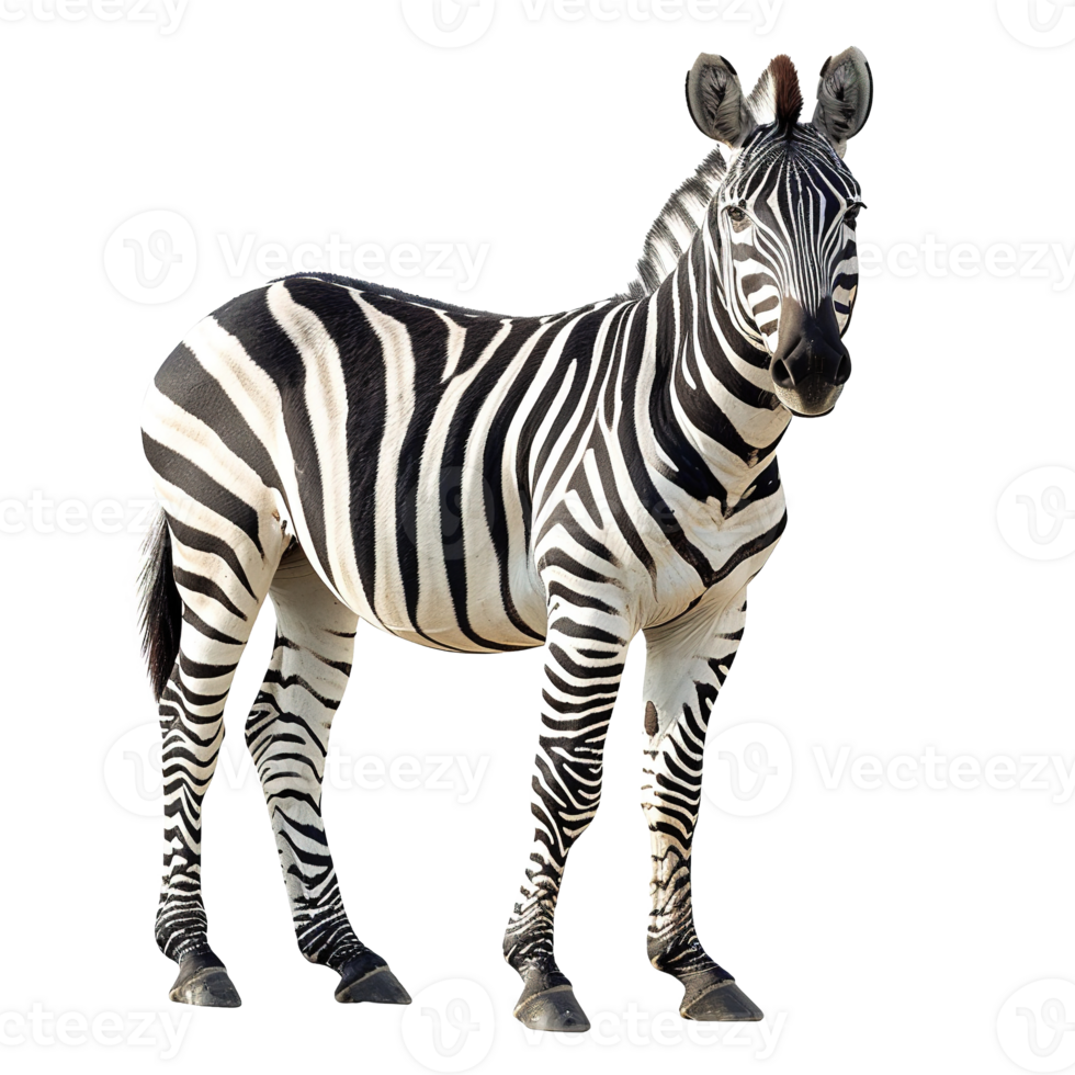 ai gegenereerd zebra geïsoleerd Aan transparant achtergrond png