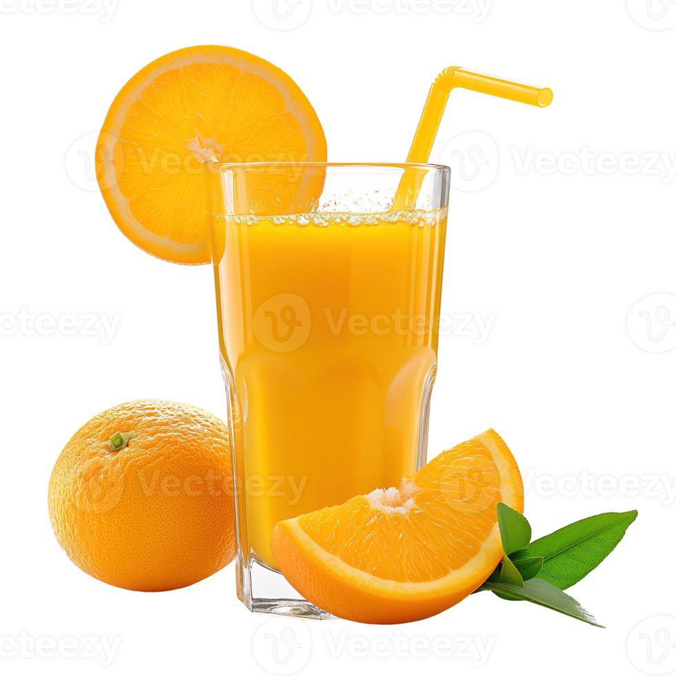 AI generated Fresh orange juice isolated on transparent background png