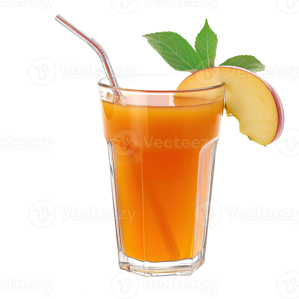 AI generated Fresh apple juice isolated on transparent background png