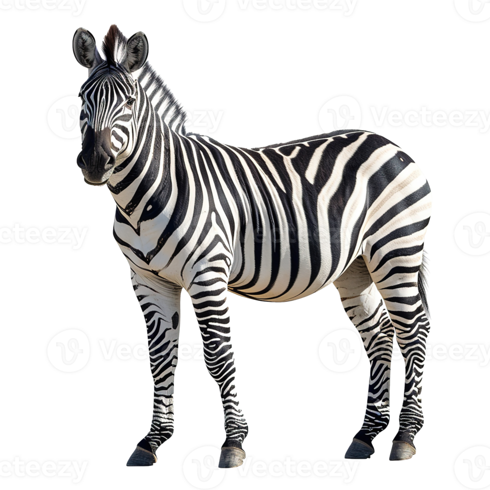 AI generated Zebra isolated on transparent background png