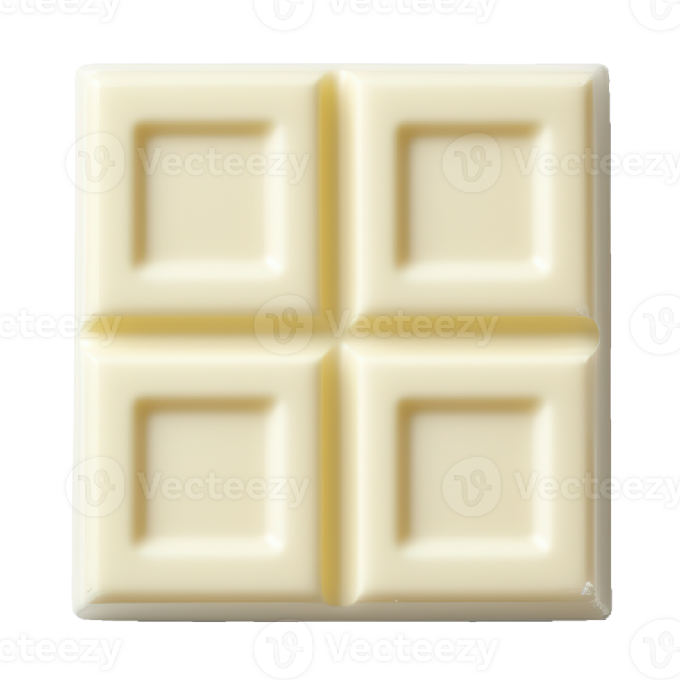AI generated White chocolate bar isolated on transparent background png