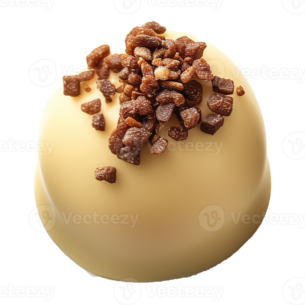 AI generated Round chocolate candy isolated on transparent background png