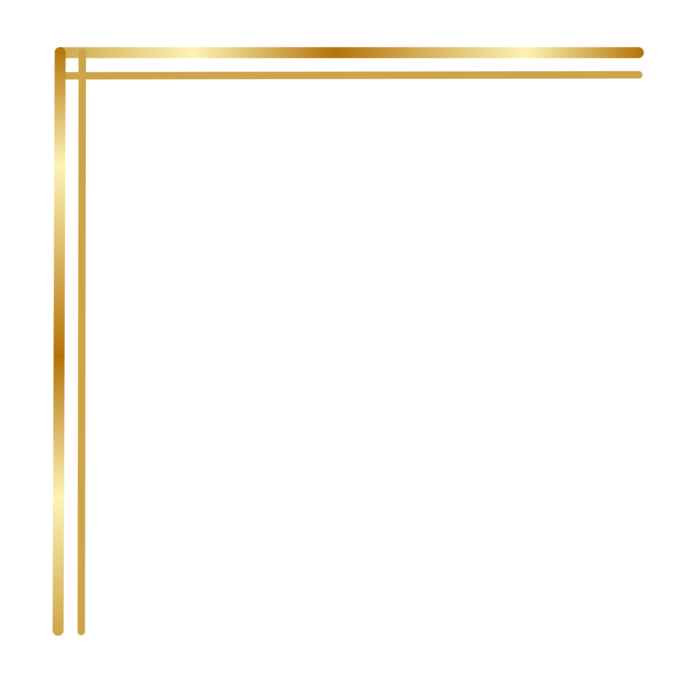 Aesthetic golden corner png