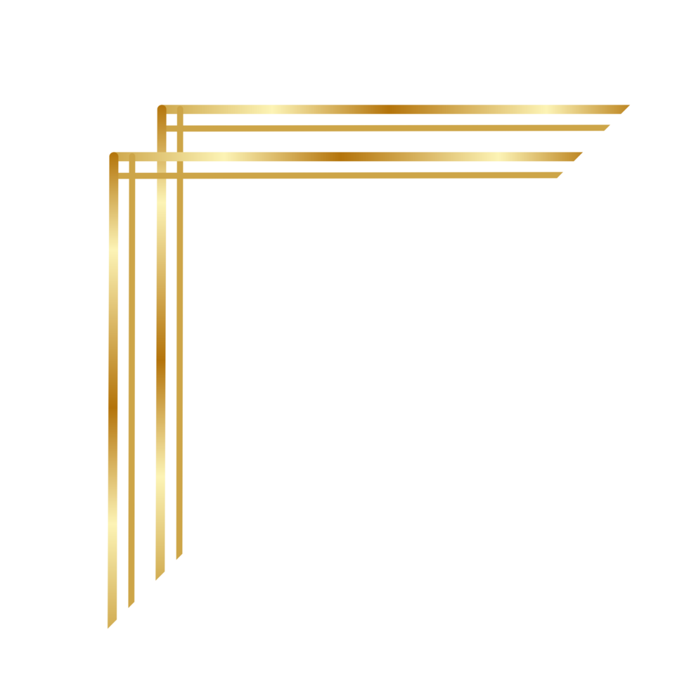 Aesthetic golden corner png