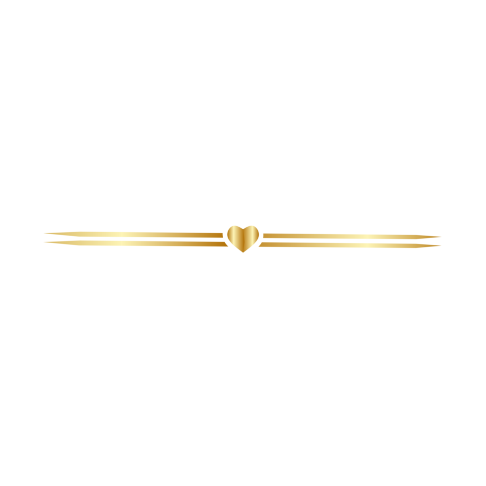Aesthetic golden line png