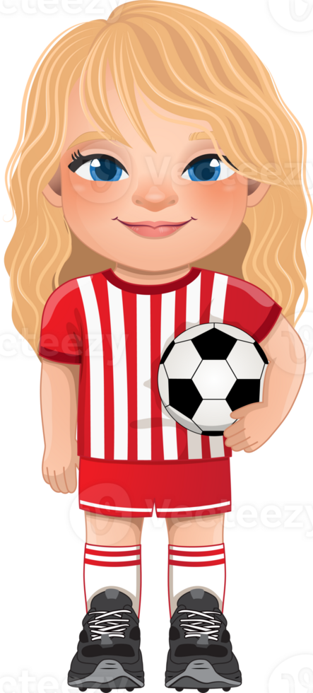 fútbol jugador niña internacional uniforme png