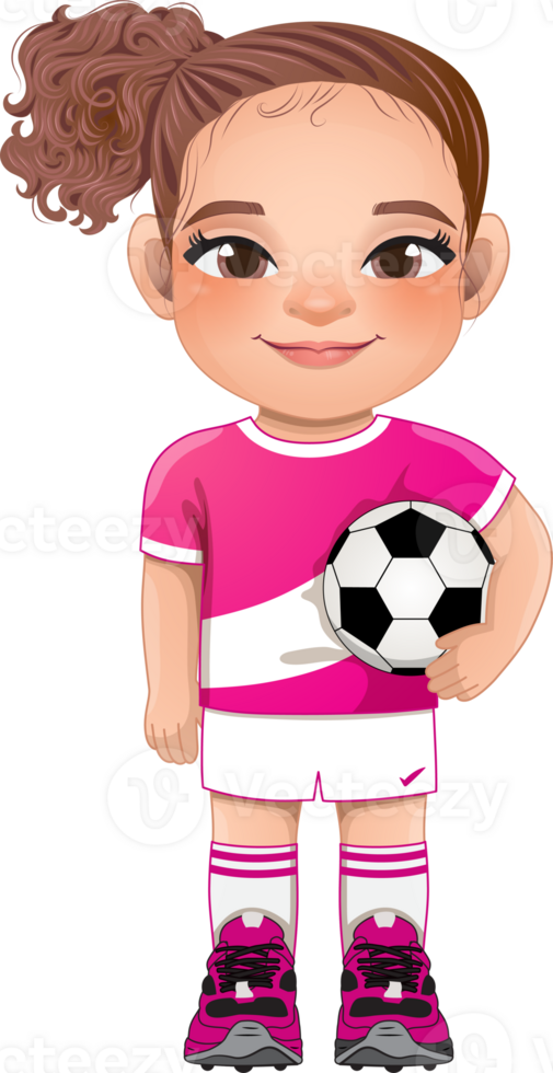 Soccer player girl international uniform png