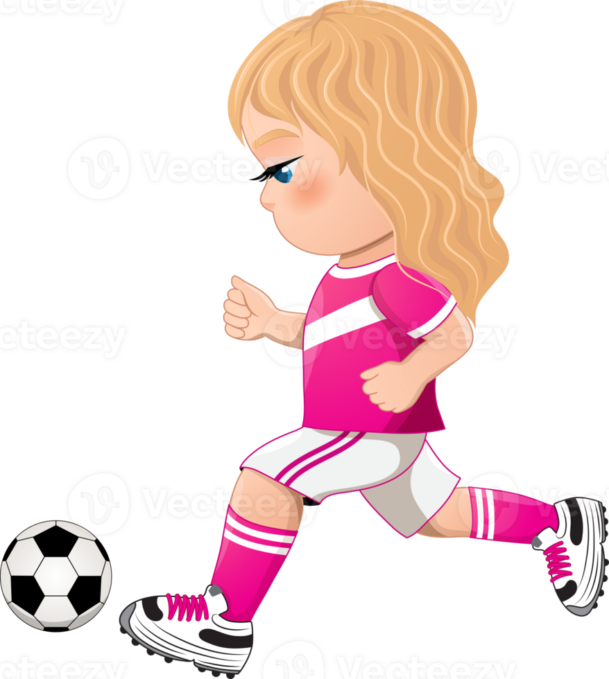 Soccer player girl international uniform png