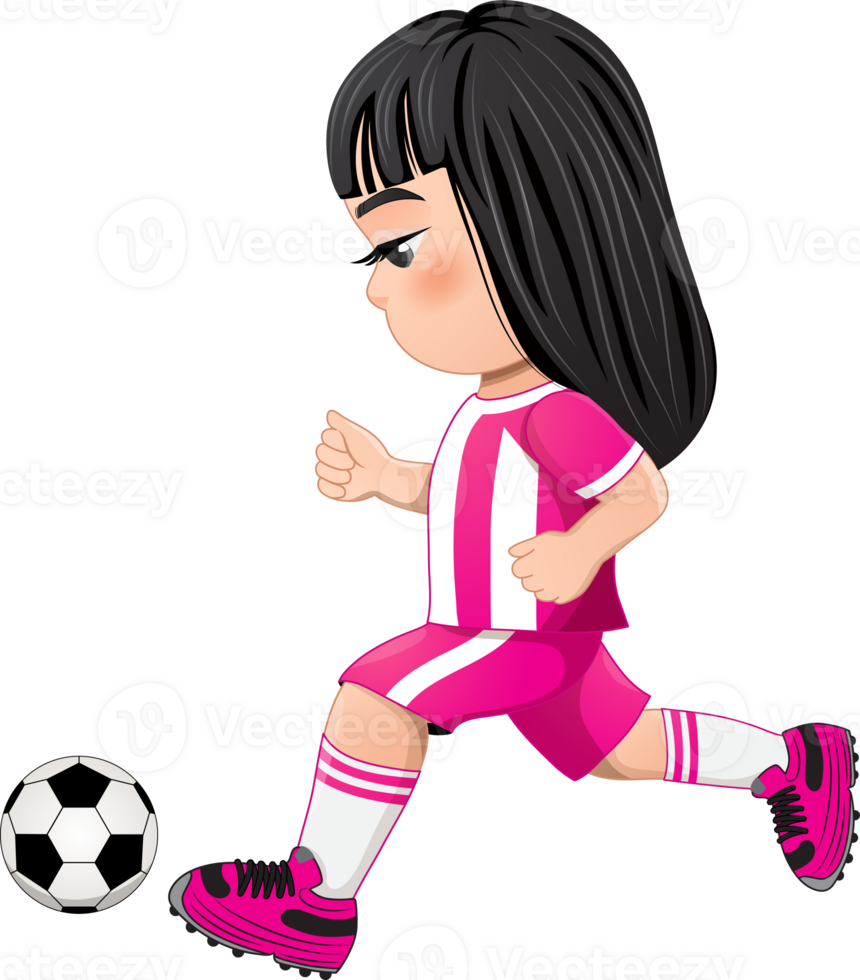 Soccer player girl international uniform png