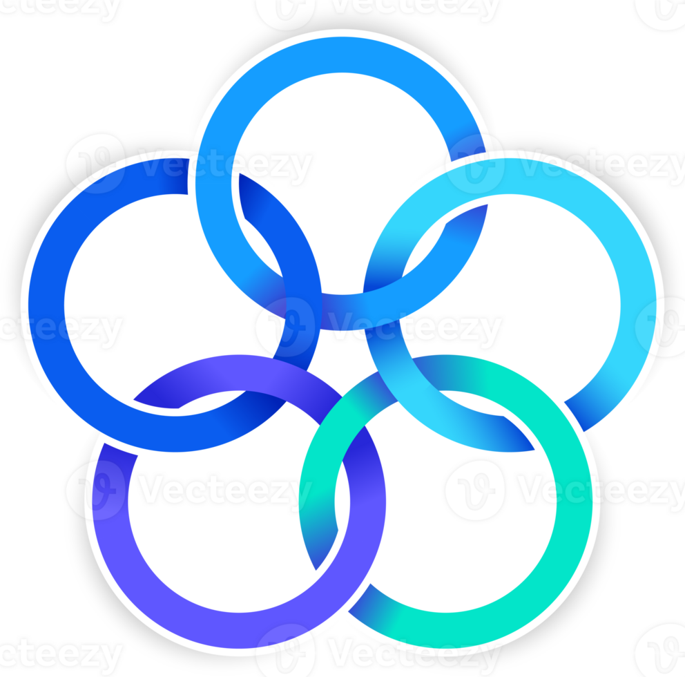 5 Stufen Verbindung Synergie Infografik png