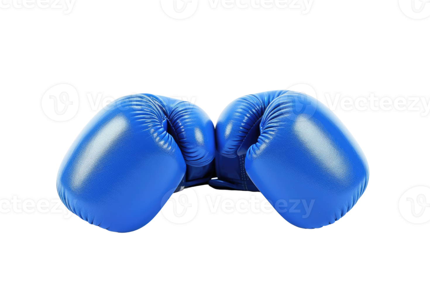 AI generated Blue boxing gloves isolated on transparent background png