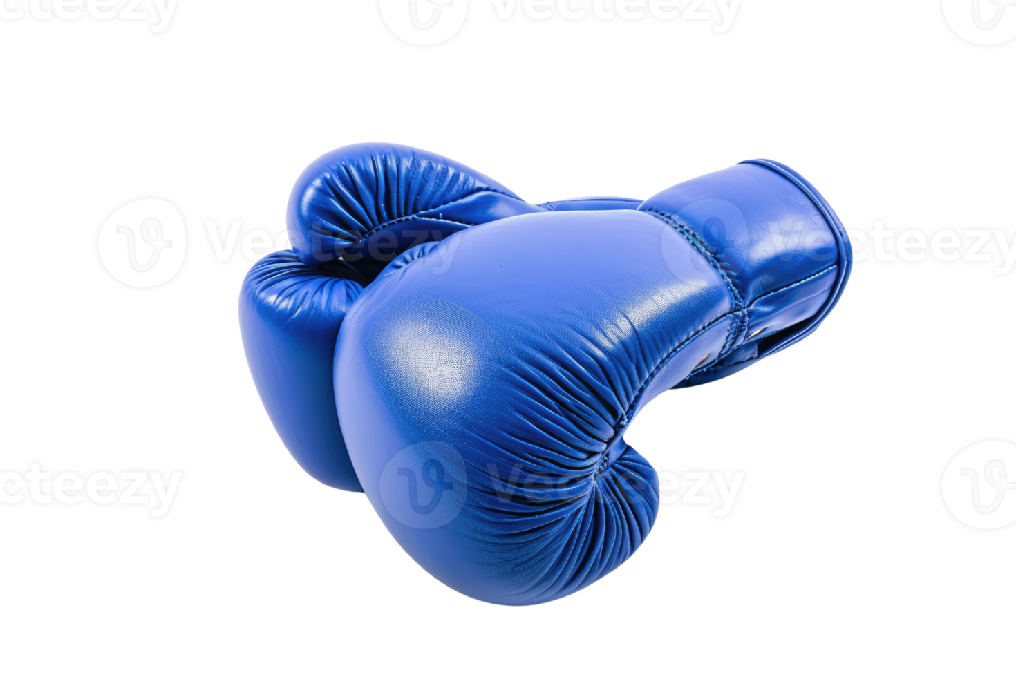 AI generated Blue boxing gloves isolated on transparent background png