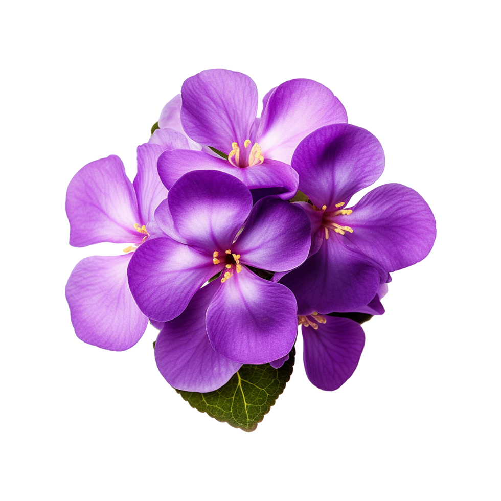 AI generated African violet flower isolated on transparent background png