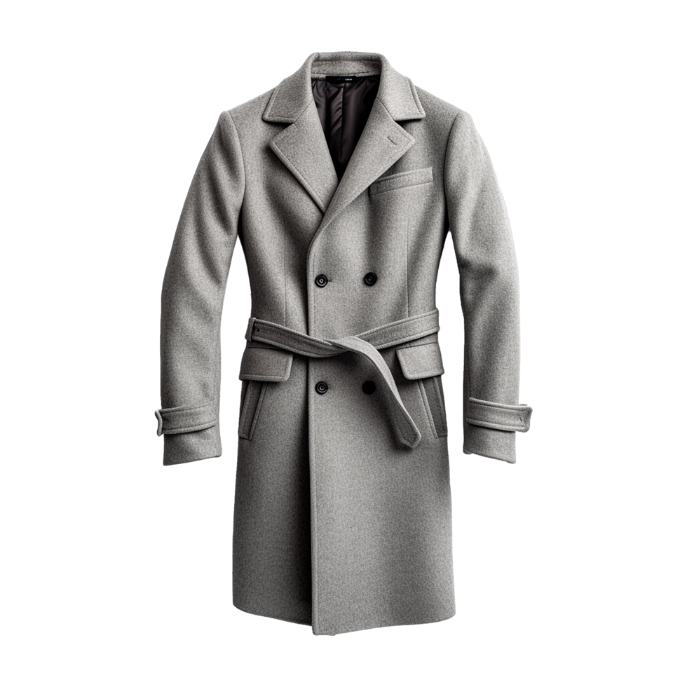 AI generated Fashion wool coat isolated on transparent background png