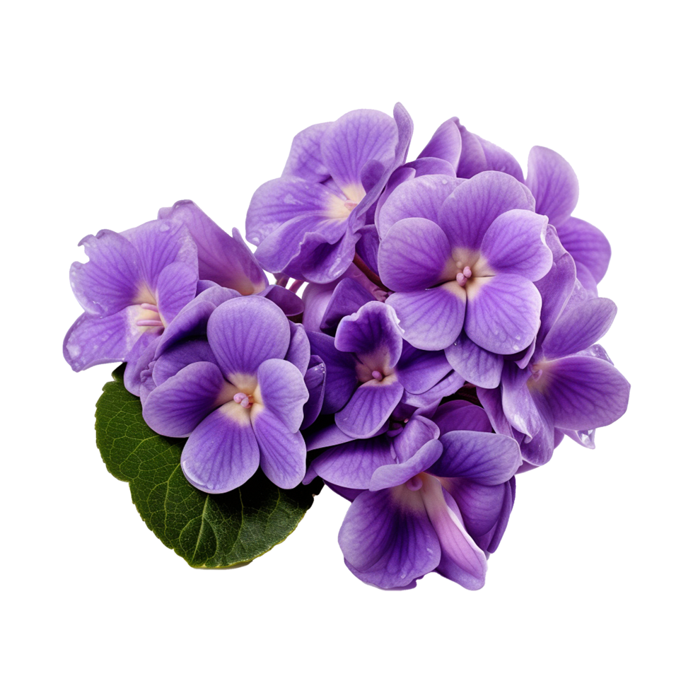 AI generated African violet flower isolated on transparent background png