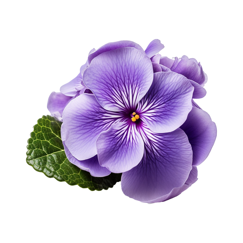 AI generated African violet flower isolated on transparent background png