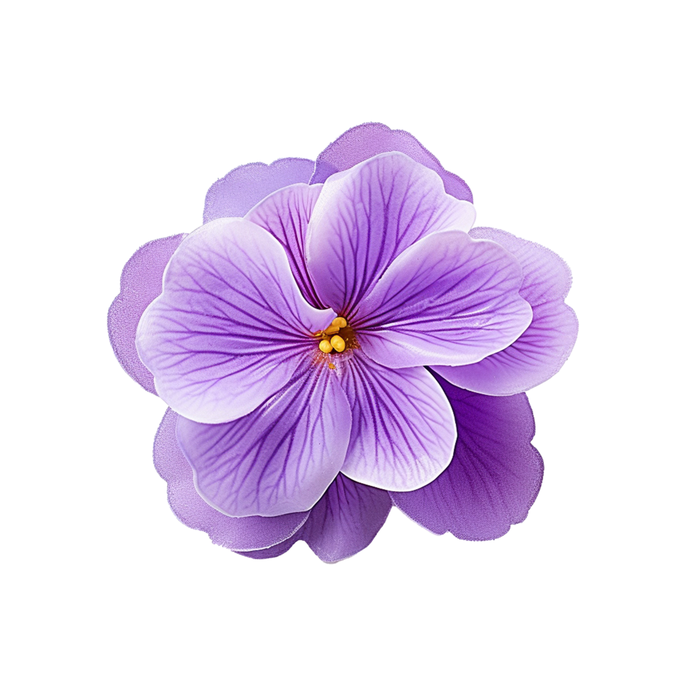 AI generated African violet flower isolated on transparent background png