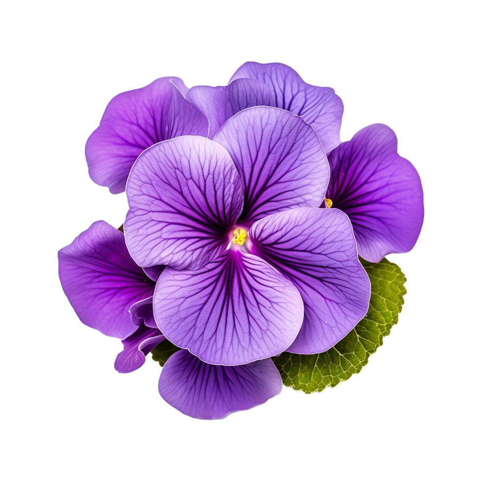 ai generiert afrikanisch violett Blume isoliert auf transparent Hintergrund png