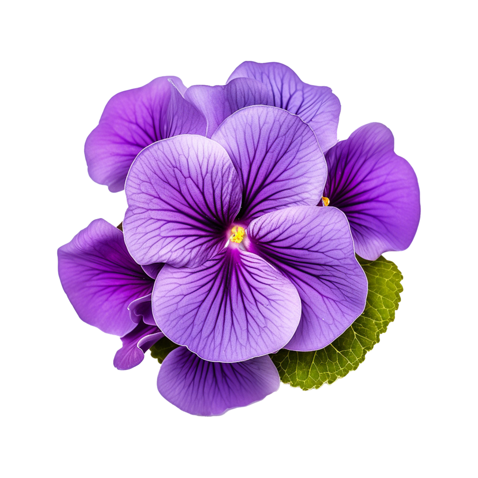 AI generated African violet flower isolated on transparent background png