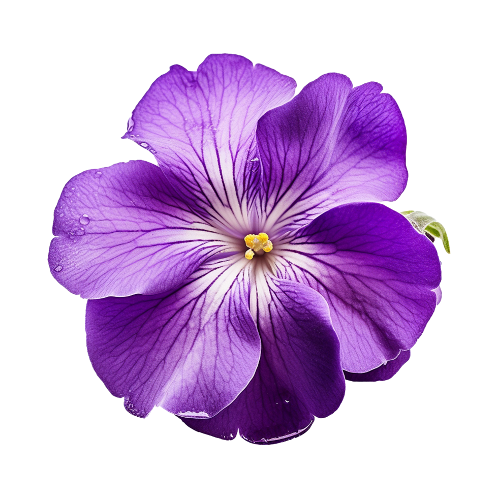 AI generated African violet flower isolated on transparent background png