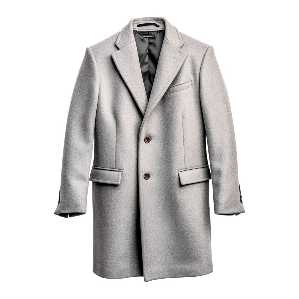 AI generated Fashion wool coat isolated on transparent background png
