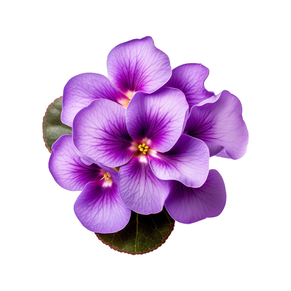 ai genererad afrikansk violett blomma isolerat på transparent bakgrund png