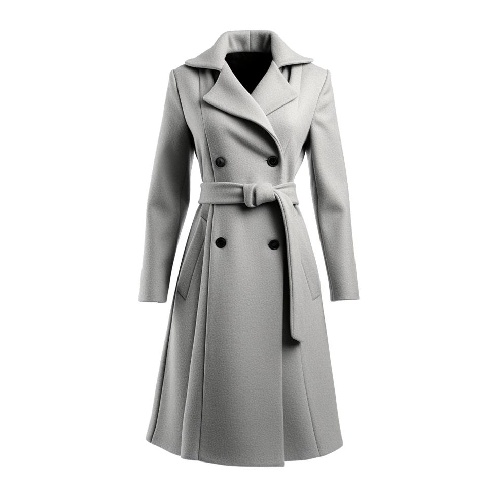 AI generated Fashion wool coat isolated on transparent background png